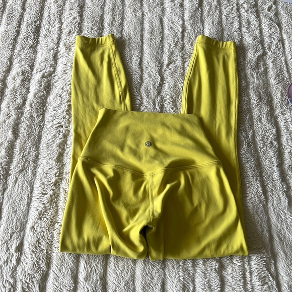 Lululemon neon yellow leggings, perfect condition! - Picture 2 of 3
